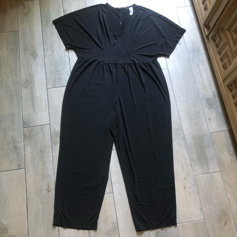 Swimsuits for all short sleeve semi sheer jumpsuit coverup. Size 18 / 20